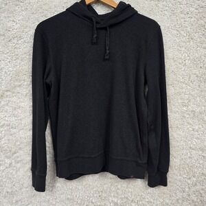 Faherty Legend Hoodie Mens M Black Pullover Long Sleeve Sweatshirt Casual